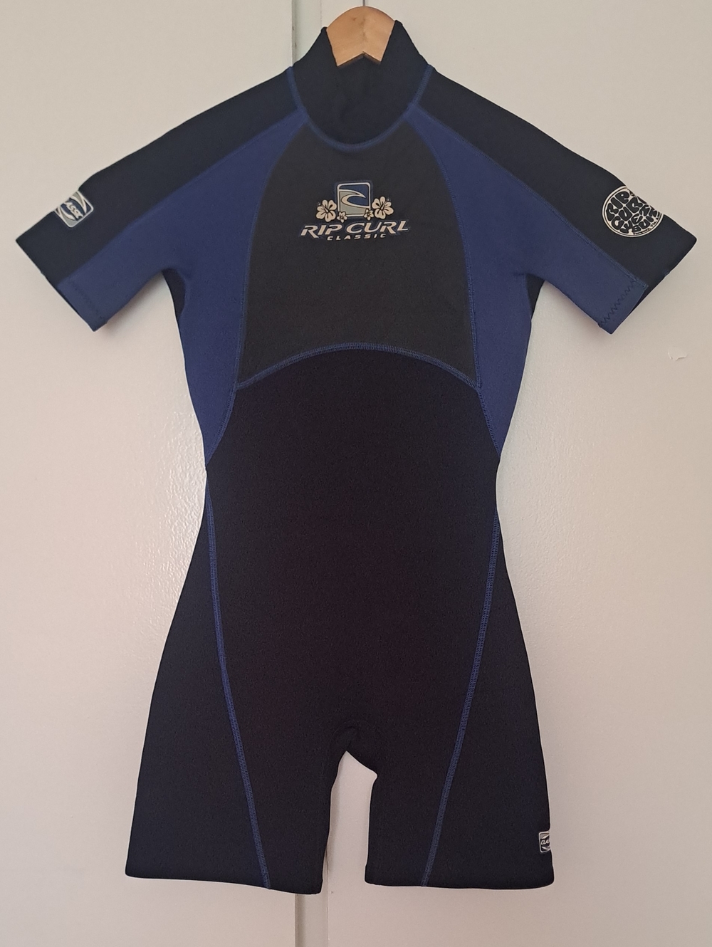 Rip Curl Womans Short Sleeve One-Piece Wetsuit - Blue & Black